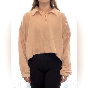 Aerie light pink cropped pullover (size S/P)